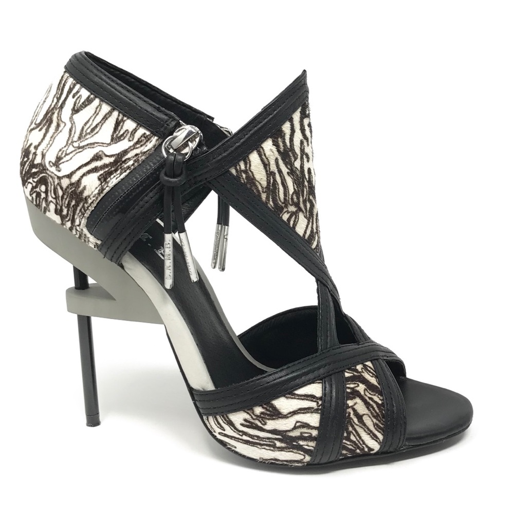 L.A.M.B. Excite Printed Calf-Hair Sandal